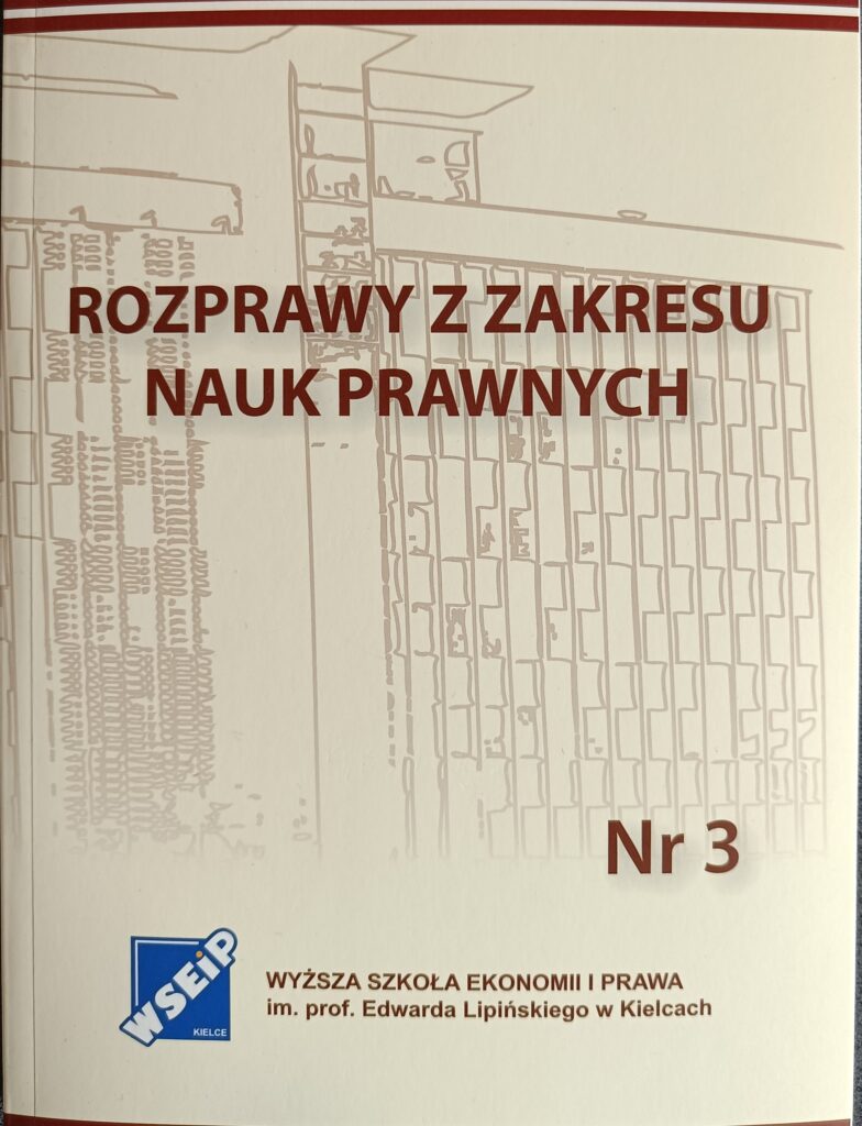 Rozprawy z zakresu nauk prawnych Nr 3